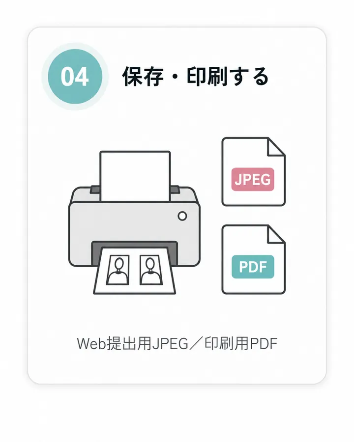 04 保存・印刷する:Web提出用JPEG/印刷用PDF